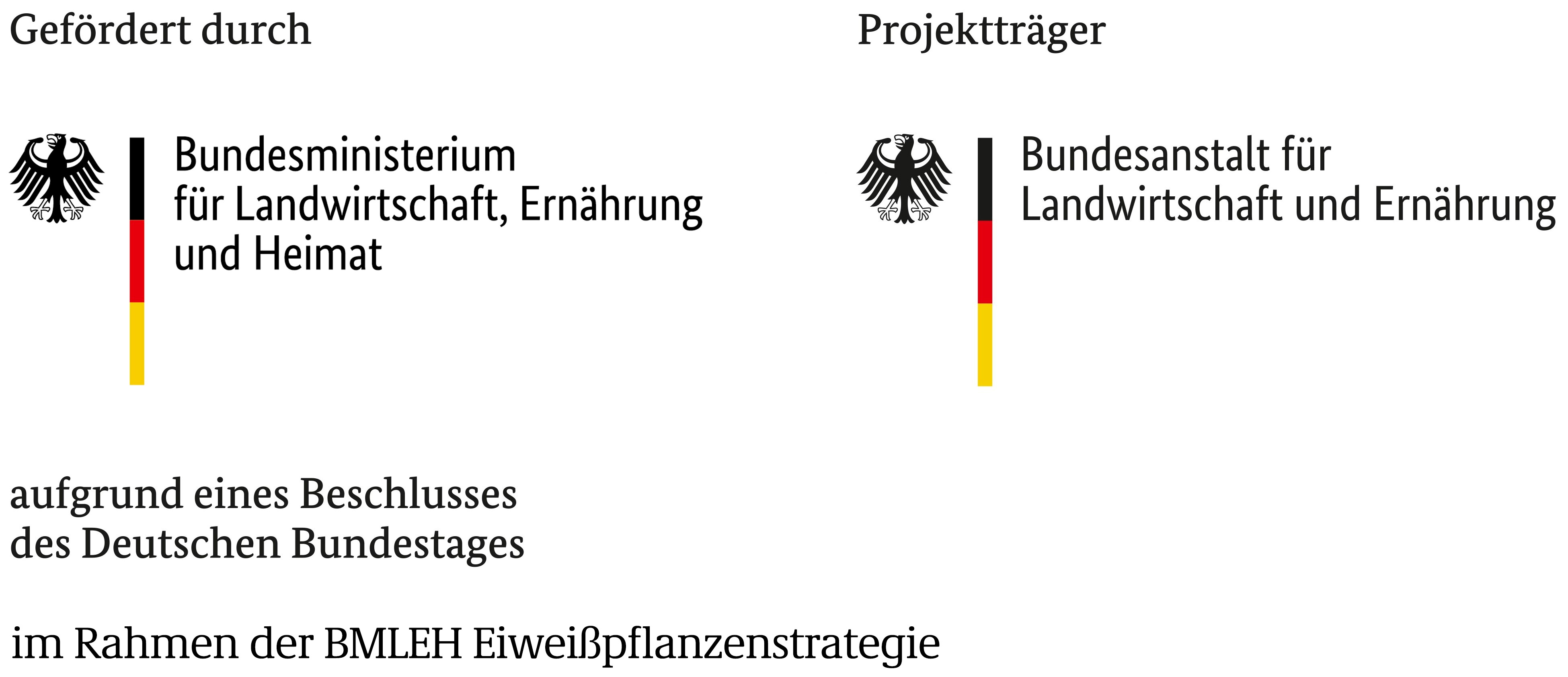 Förderlogo BMLEH mit Projektträger BLE.